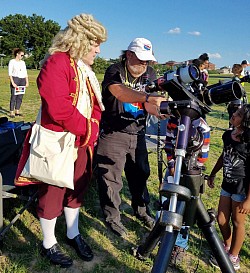 We were honored to show George Washington his first views of the Sun. He was VERY curious about the tech involved in filtering the 